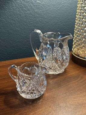 Hartford 1899 EAPG Creamers by Tarentum Glass – Set of 2